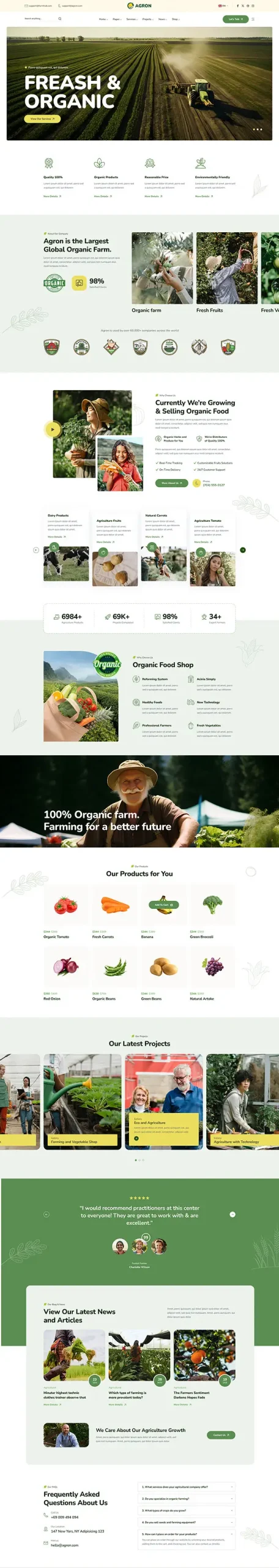We grow fresh, organic produce using clean methods that protect nature, healthy food.